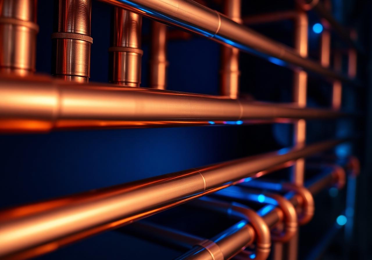 تأسيس المواسير النحاسية